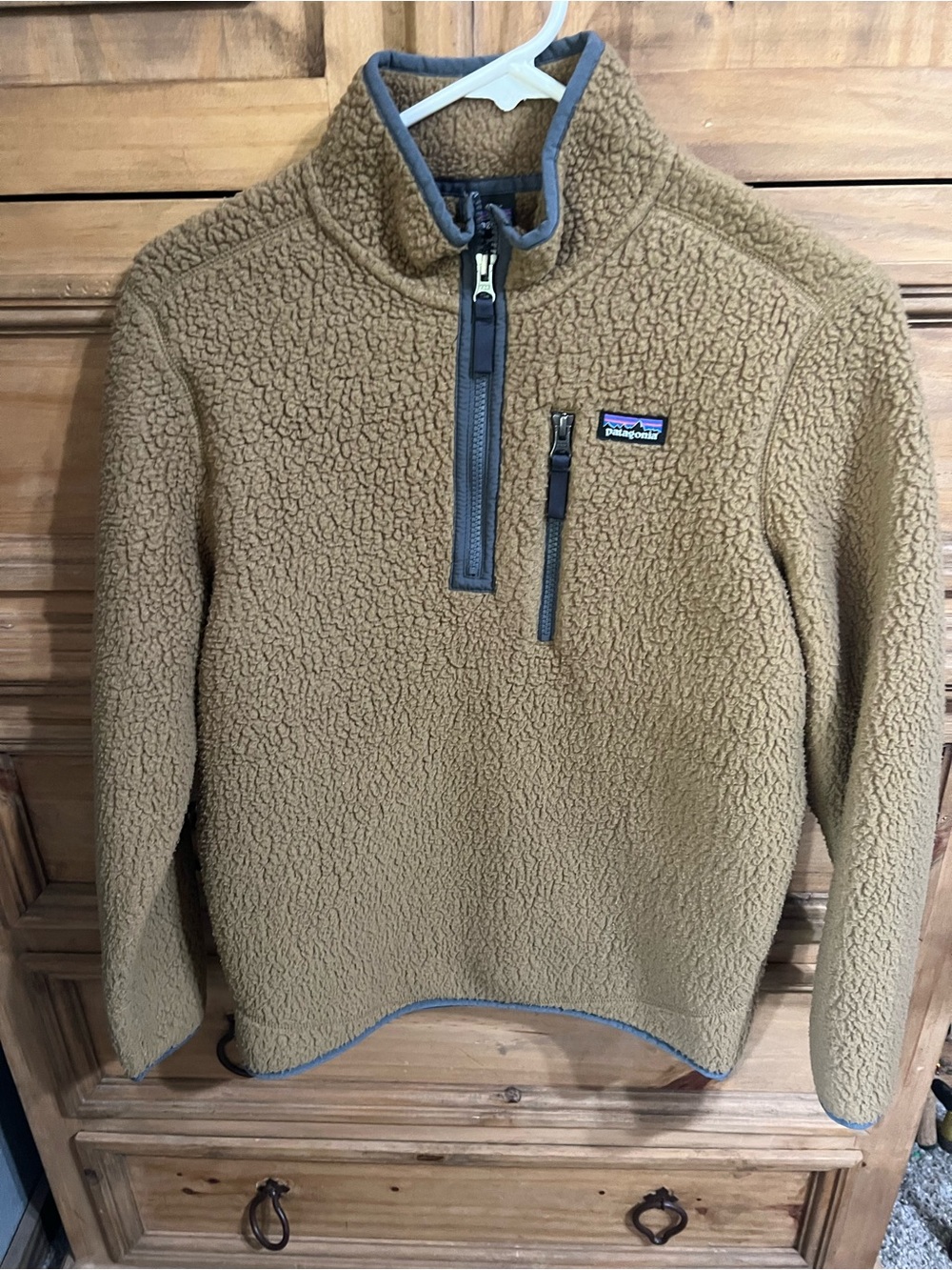 Patagonia Boy’s Quarter-Zip Fleece Pullover - Tan